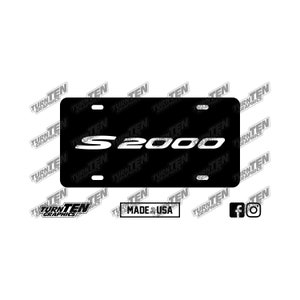 2000-2009  Honda S2000 Vanity License Plate | AP1 | AP2 | CR | VTEC | Made in the USA
