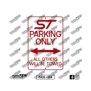 ST Nur-Parkplatz-Schild | Fokus | Fiesta | Kante | Entdecker | Hergestellt in den USA