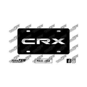 1988-1991 Honda Civic CRX Vanity License Plate | EF8 | ED8 | ED9 | Si | Hatchback | Made in the USA