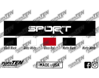 Banner per parabrezza sportivo Toyota TRD Style / Tacoma / Tundra / 4Runner / Rav4 / Sequoia / Striscia parasole / Visiera parasole / Prodotto negli Stati Uniti
