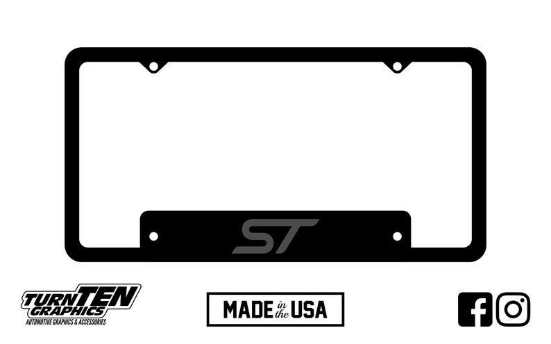 Ford ST License Plate Frame Focus Fiesta Edge Explorer
