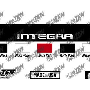 1994-2001 Acura Integra Windschutzscheibe Banner | DC2| DK4 | DB7 | DB7 | Typ R | GSR | Ls| Gs| Rs | Sonnenstreifen | Sonnenblende | Hergestellt in den USA