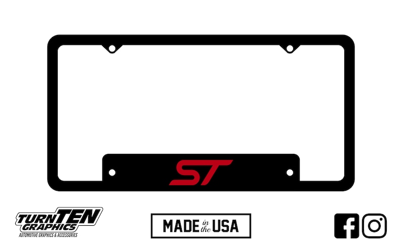 Ford ST License Plate Frame Focus Fiesta Edge Explorer