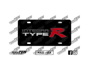 1997-2001 Acura Integra Type R Vanity License Plate | DC2 | Type R | Hatchback | Made in the USA