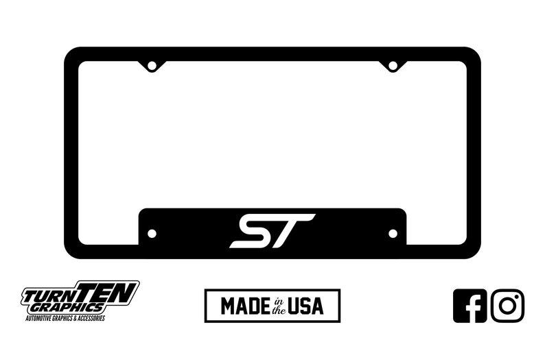 Ford ST License Plate Frame Focus Fiesta Edge Explorer