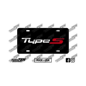 Acura Type S Vanity License Plate | Integra | TLX | MDX | Performance | Made in the USA