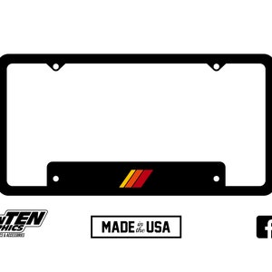 Toyota Style Heritage Classic Retro Stripe License Plate Frame