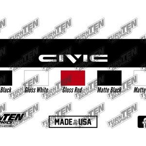 1988-1991 BMW Civic Windschutzscheibe Banner | EF9 | Si| Sonnenstreifen | Sonnenblende | Hergestellt in den USA