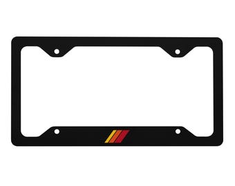 Toyota Style Heritage Classic Retro Stripe Aluminum License Plate Frame