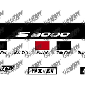 2000-2009 Tunika HONDA S2000 Windschutzscheibe Banner | AP1 | AP2 | VTEK | Sonnenstreifen | Sonnenblende | Hergestellt in den USA