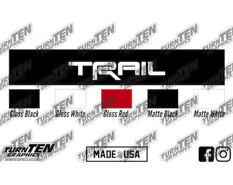 Striscia parasole per parabrezza Toyota TRD Style Trail / Tacoma / Tundra / 4Runner / Rav4 / Sequoia / Fascia parasole / Visiera parasole / Prodotto negli Stati Uniti