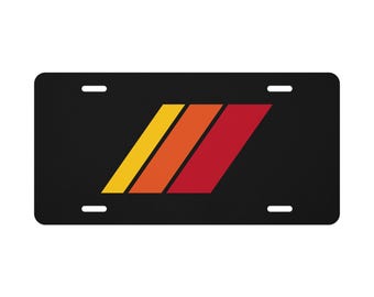 Toyota Style Heritage Classic Retro Stripe Aluminum Vanity License Plate