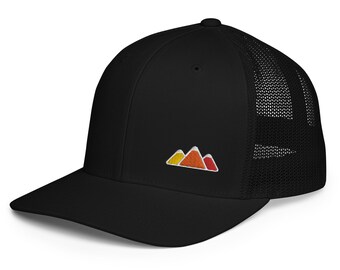 Toyota Retro Classic Tri Color Three Peak Mountain Flexfit Trucker Hat