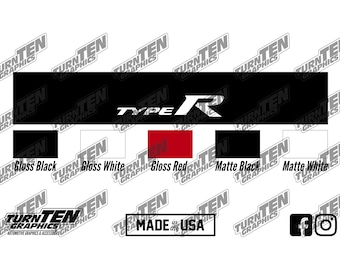 2017-2025 Honda Civic Type R Windshield Banner | FK8 | FL5 | Sun Strip | Sun Visor | Made in the USA