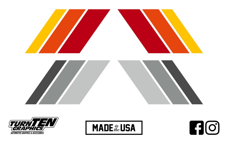 Toyota Style Heritage Classic Retro Stripe Decals Etsy