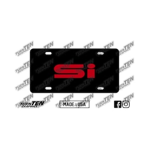 Honda Classic Si Vanity License Plate | Civic Si | CRX Si | EF8 | EF9 | ED7 | ED8 | Hatchback | Made in the USA
