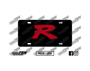 Honda/Acura Classic R Vanity License Plate | DC2 | EK9 | Type R | Hatchback | Made in the USA