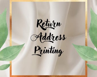 Return Address Printing Fee