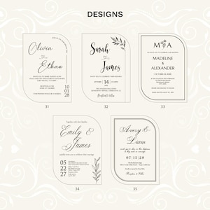 Wedding envelope color options for the gold mirror acrylic invitation suite in over 35 shades