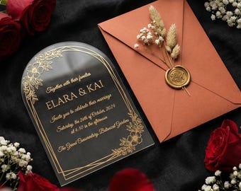 Invito di nozze in acrilico personalizzato ed elegante – design unico per matrimonio e quinceañera, sconto speciale e offerta