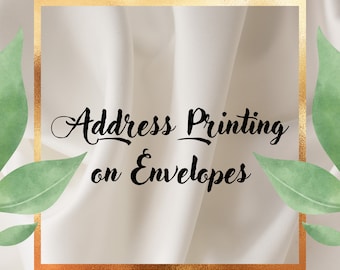 Address Printing on Envelopes / Please read the description