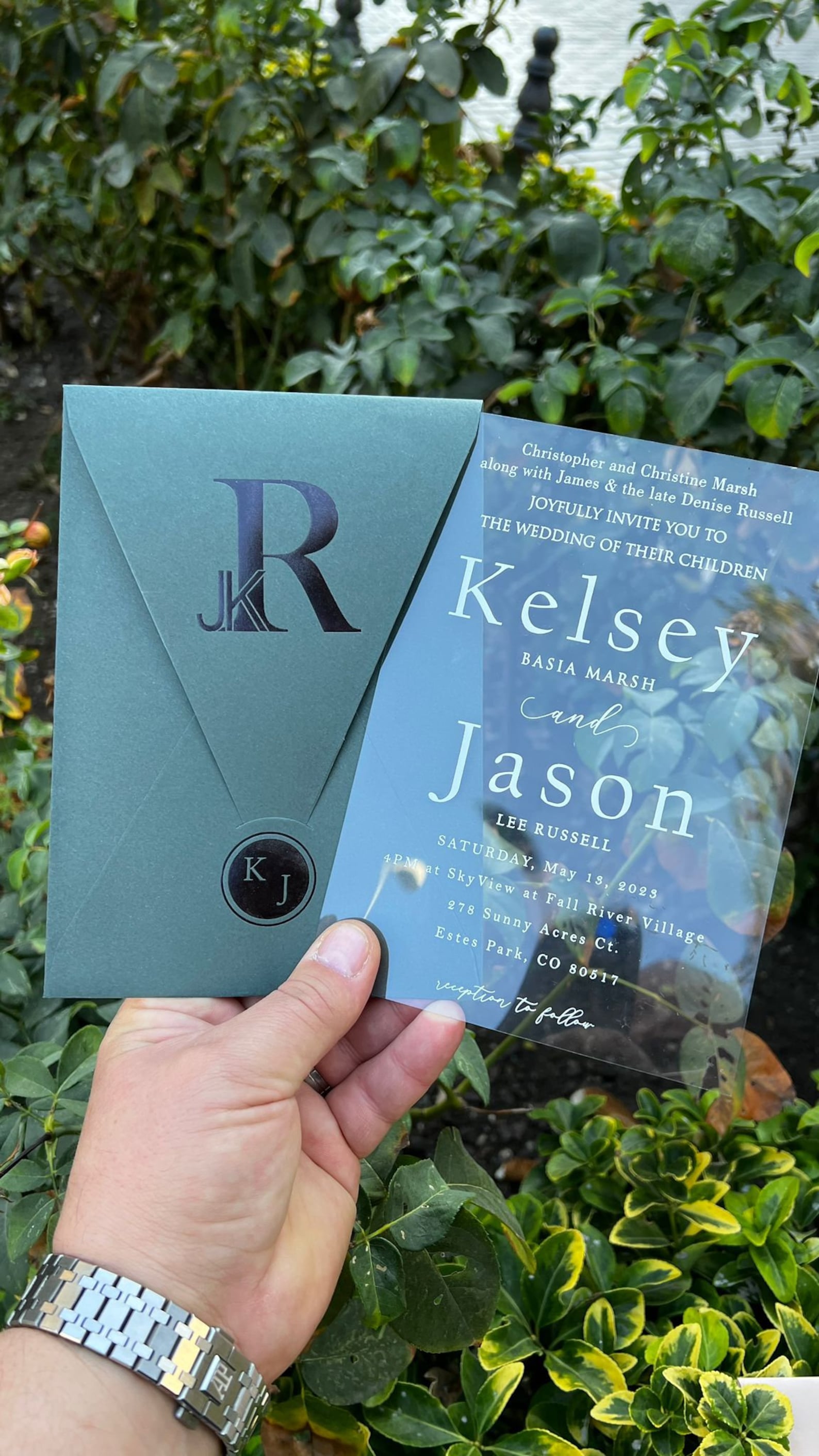 Acrylic Wedding Invitation Wedding Set Stylish Invitation Etsy