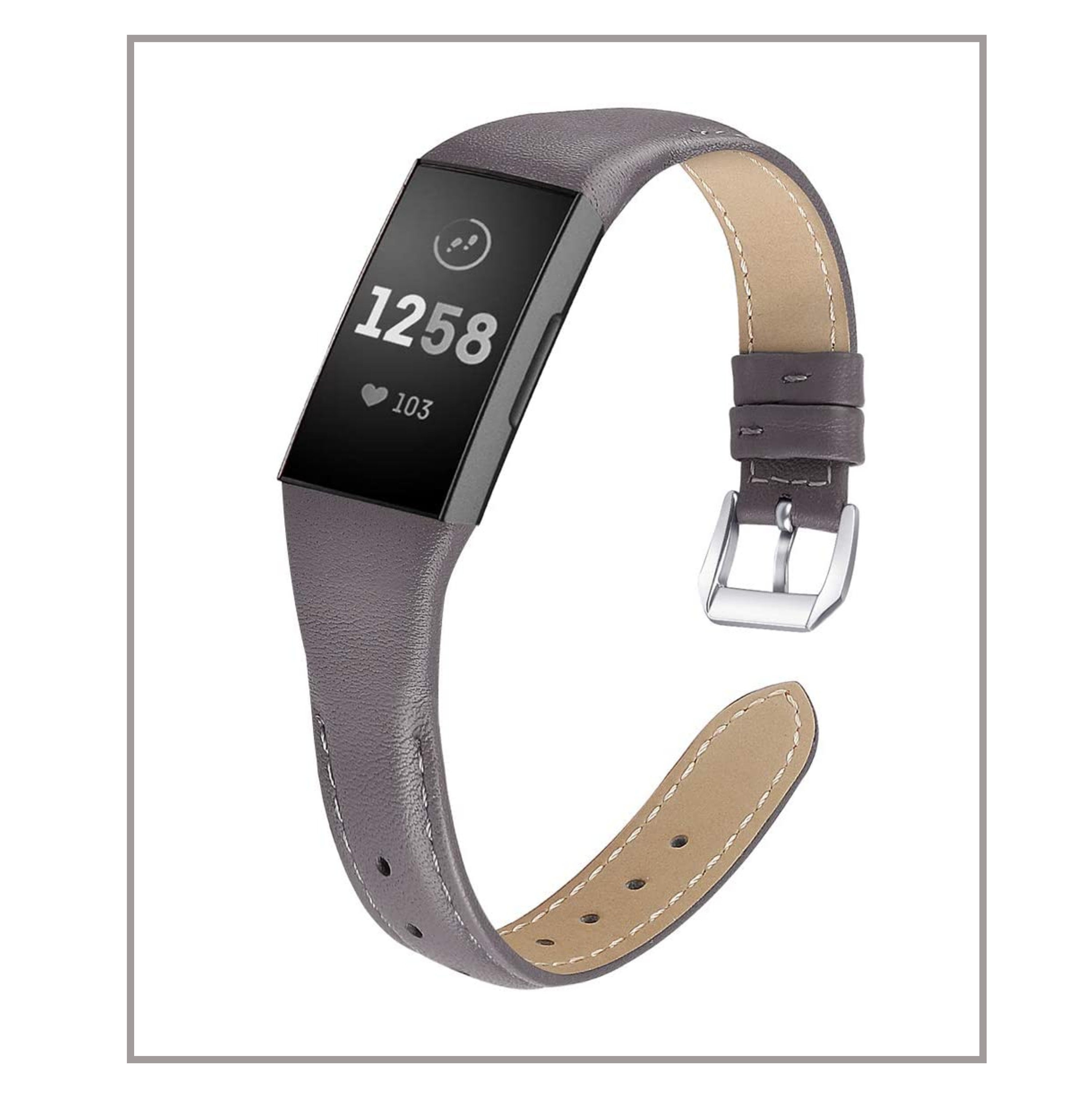 Fitbit Charge 4 Band Genuine Leather for Men and Women Black Etsy
