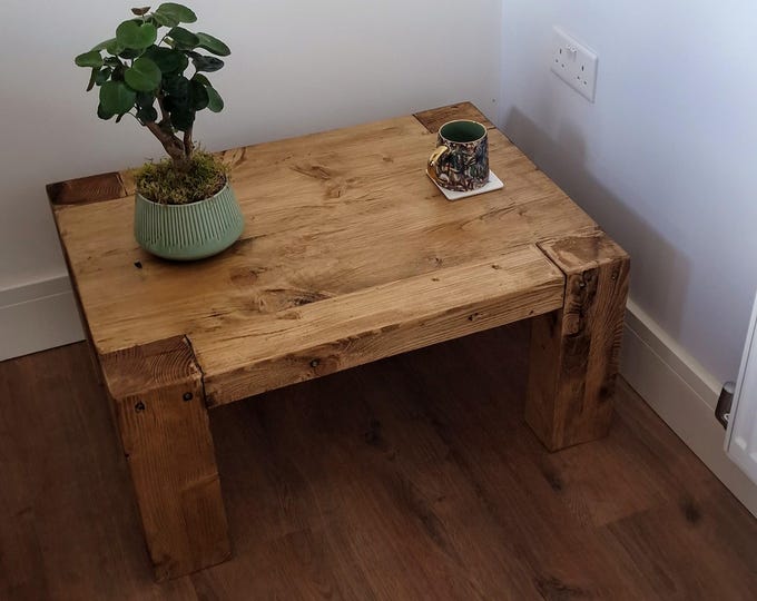 Rustic Vintage Coffee Table | Heavy Duty Chunky | Reclaimed Solid Wood
