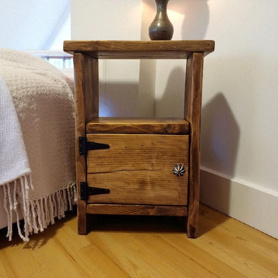 A Handmade Rustic Display, Occasional or Bedside Table made from Reclaimed Wood.