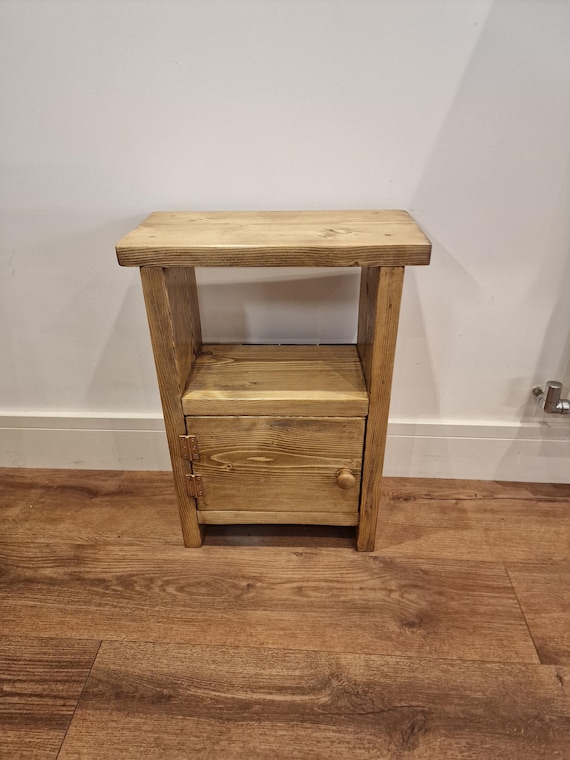 Rustic Reclaimed Wood Bedside Table: Handmade Nightstand