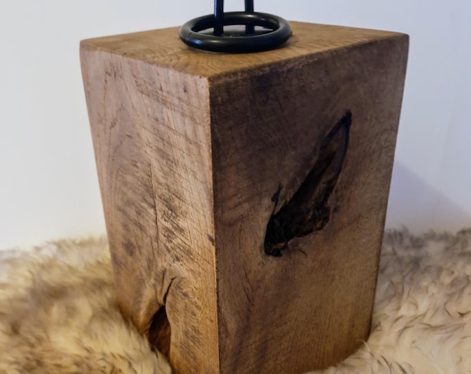 Rustic Handmade Oak Door Stop | Metal Handle | Cottage Style | Farmhouse | Wedding Gift | New Home Gift | Vintage | Heavy Duty | Solid Oak