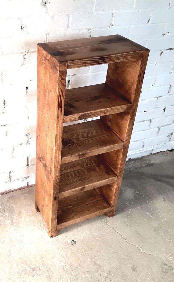Reclaimed Wood Rustic Display Stand | Bookcase | Media Unit | Handmade Solid Wood Furniture