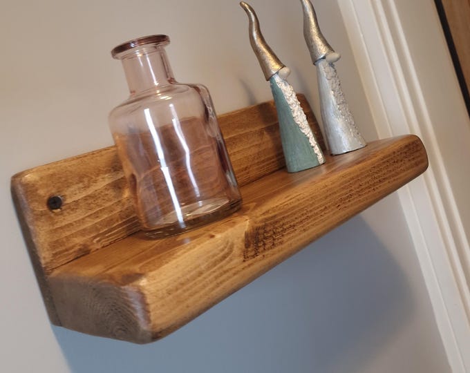 Rustic Floating Shelves | Vintage | Reclaimed Solid Wood | Country Cottage Style