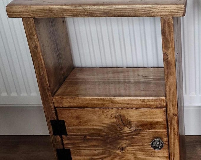 A Handmade Rustic Display, Occasional or Bedside Table made from Reclaimed Wood.