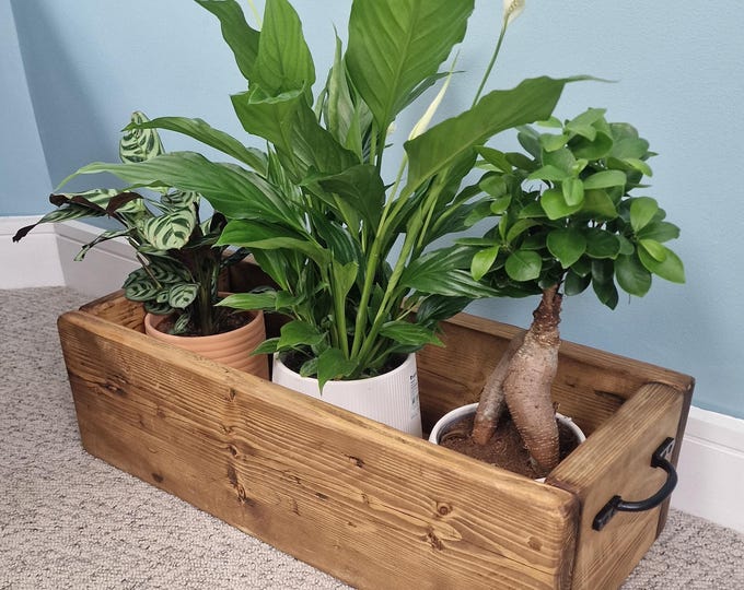Handmade Rustic Reclaimed Wood Indoor Planter | Shabby Chic | Storage Box | Table Centre Piece