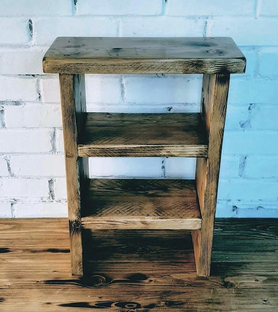 Rustic Vintage Bedside Table | Nightstand |Occasional Display Table | Solid Reclaimed Wood