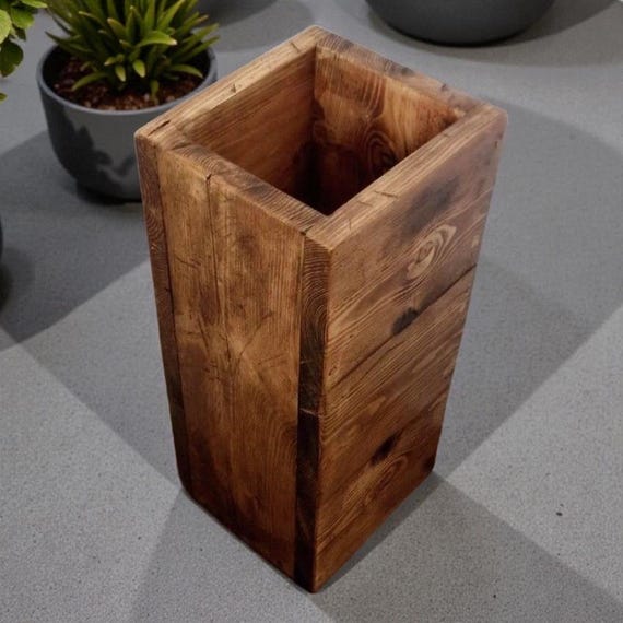 Rustic Umbrella Stand | Hallway Storage Furniture | Reclaimed Solid Wood
