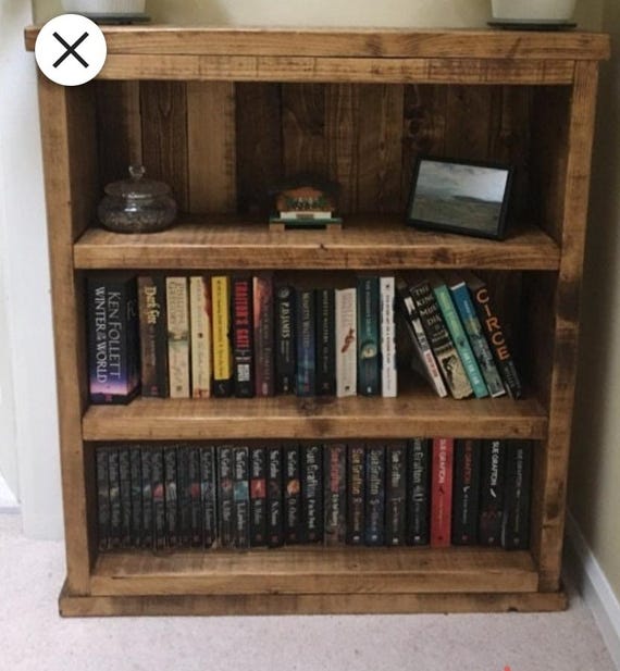 Rustic Bookcase – Vintage Reclaimed Wood Shelf