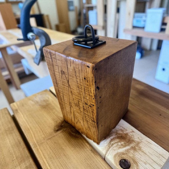 Handmade Rustic Oak Door Stop: Cottagecore Farmhouse Decor