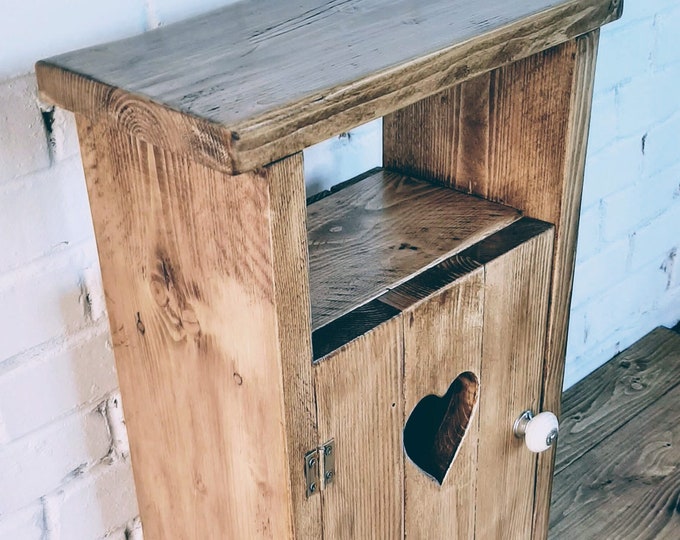 Rustic Vintage Bedside Cabinet | Nightstand |Hallway Furniture | Reclaimed Solid Wood
