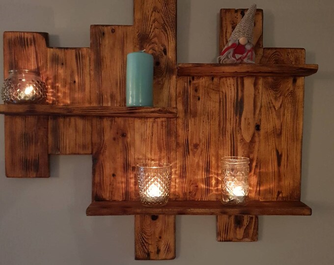 Rustic wall shelf