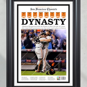 2014 San Francisco Giants World Series Champions Framed Newspaper Cover Print