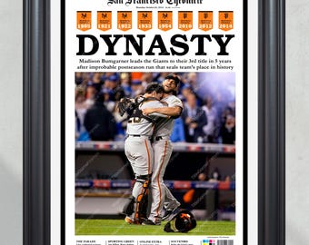 2014 San Francisco Giants World Series Champions Framed Newspaper Cover Print