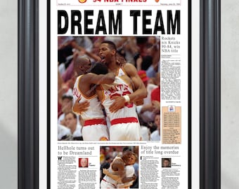 オラジュワン ロケッツ 93-94NBA MVP ニュースペーパーTシャツ