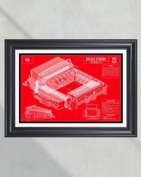 リバプールFC アンフィールド サッカースタジアム 設計図 - Etsy 日本