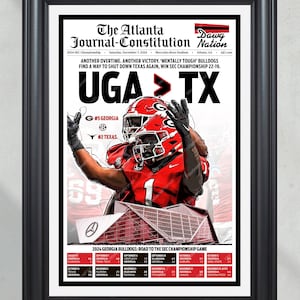 2024 Georgia Bulldogs SIC Cup umrahmte Zeitung