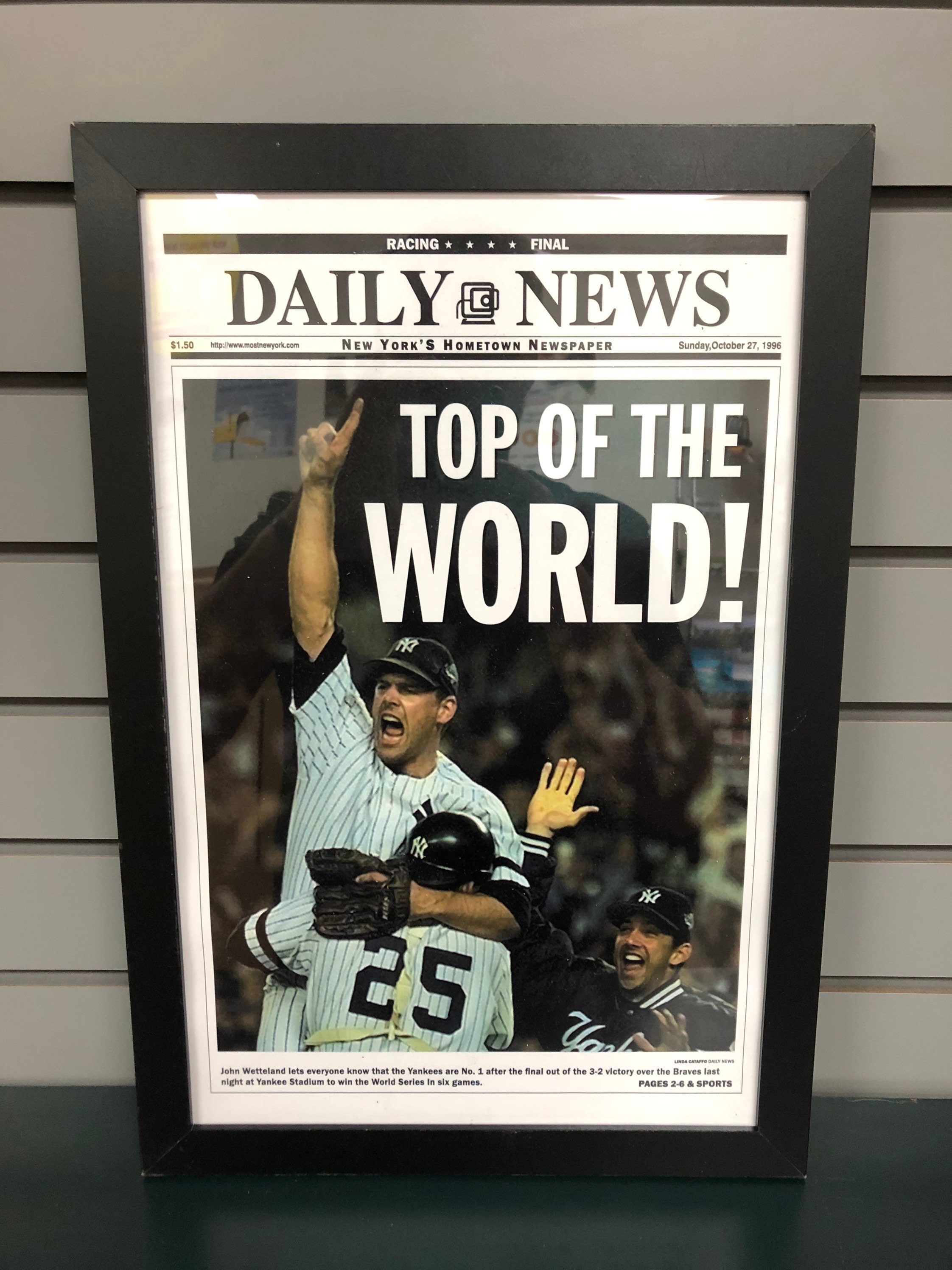 1996 NY Yankees World Series Framed Newspaper Cover Print -  Denmark