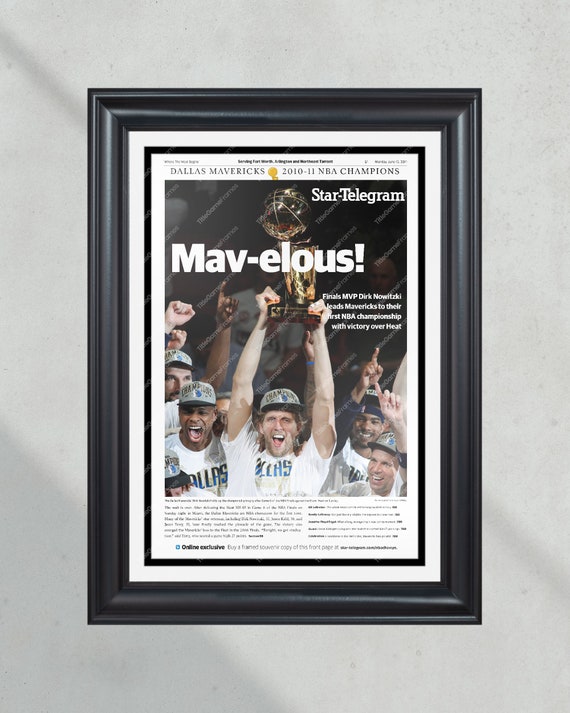 2011 Dallas Mavericks 'mav-elous' NBA Champion Framed 