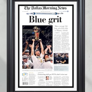 2011 Dallas Mavericks &#39;Blue grit&#39; NBA Basketball Championship wydruk w ramce