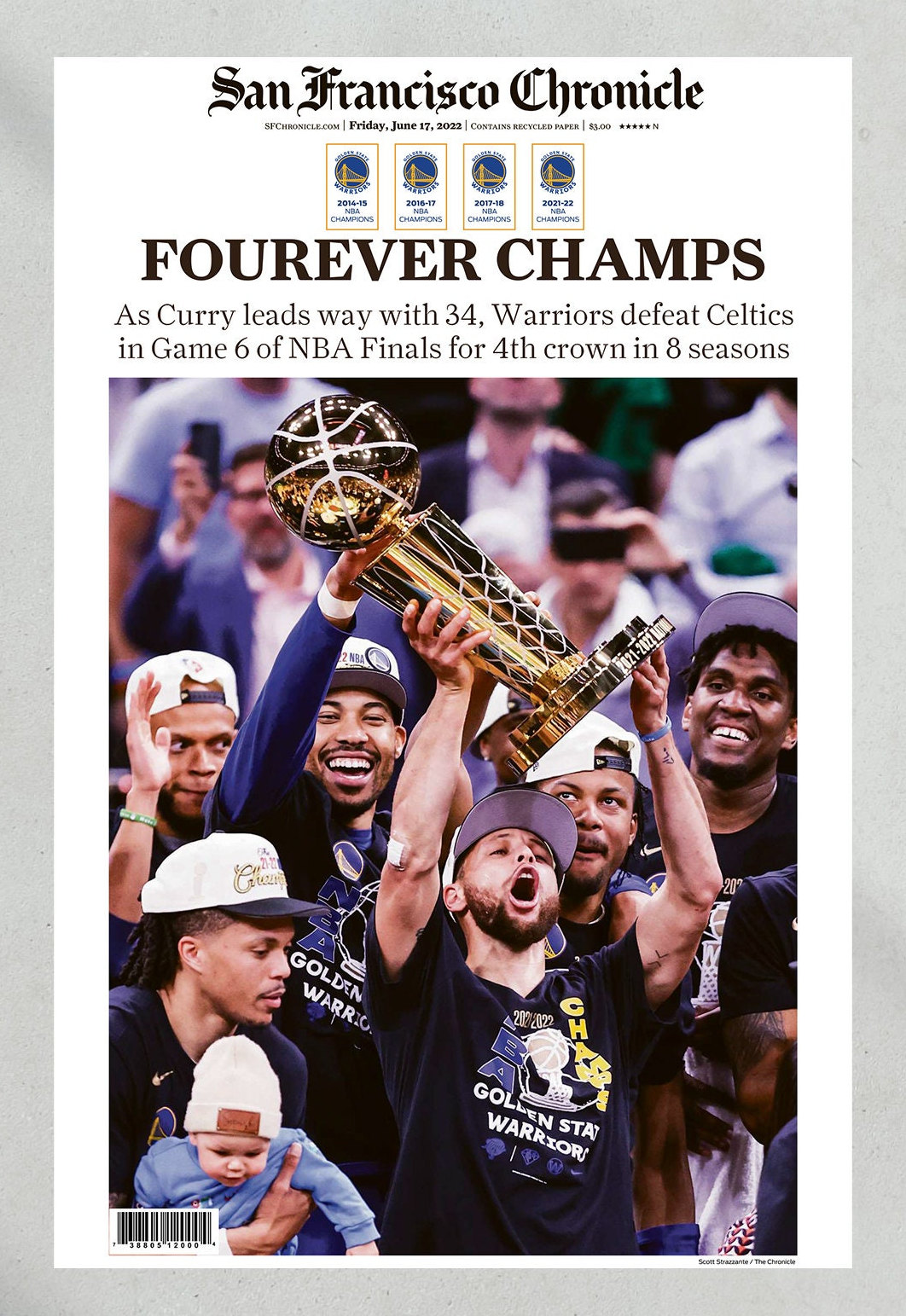 Golden State Warriors 2022 NBA Finals Champions 25'' x 40'' Poster